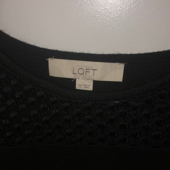 Anne Taylor LOFT sweater - black & lace detailing - Picture 2 of 3